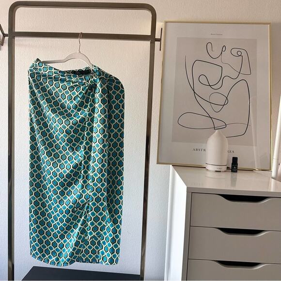 NWT ZARA GEOMETRIC PRINT MIDI SKIRT - Picture 16 of 16